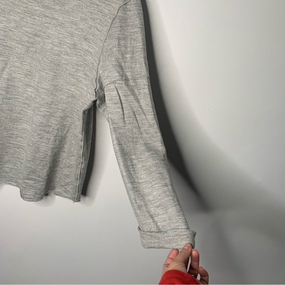 Vince Women's Sweatshirt Long Sleeve Heather Gray Medium - Picture 5 of 5